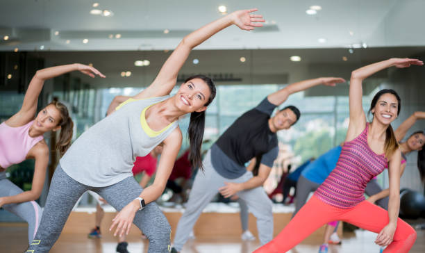 Group aerobics class