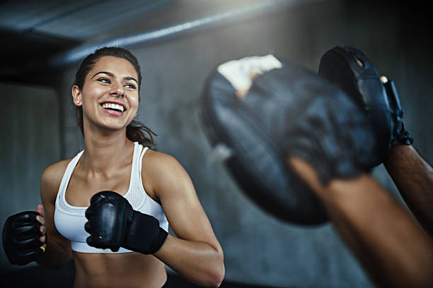 female kickboxer